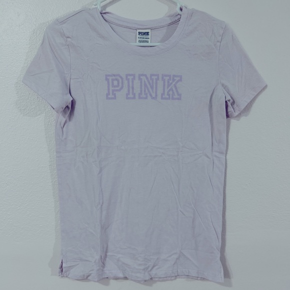 PINK Light Lilac Tee Sz XS - Picture 1 of 4